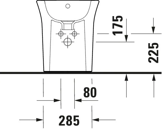 Duravit Stand-Bidet back to wall „White Tulip“, Befestigung sichtbar 37 × 58 × 42 cm Duravit Stand-Bidet back to wall „White Tulip“, Befestigung sichtbar 37 × 58 × 42 cm