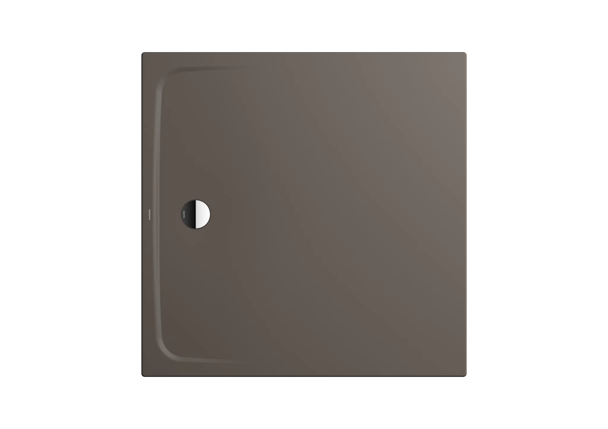 Kaldewei CAYONOPLAN MULTISPACE Duschfläche, quadratisch 1.200 x 1.200 mm, 32 mm Randhöhe, warm grey 80, seitlicher Ablauf, rutschhemmend (Bewertungsklasse B), Trittschalldämmung 30 dB