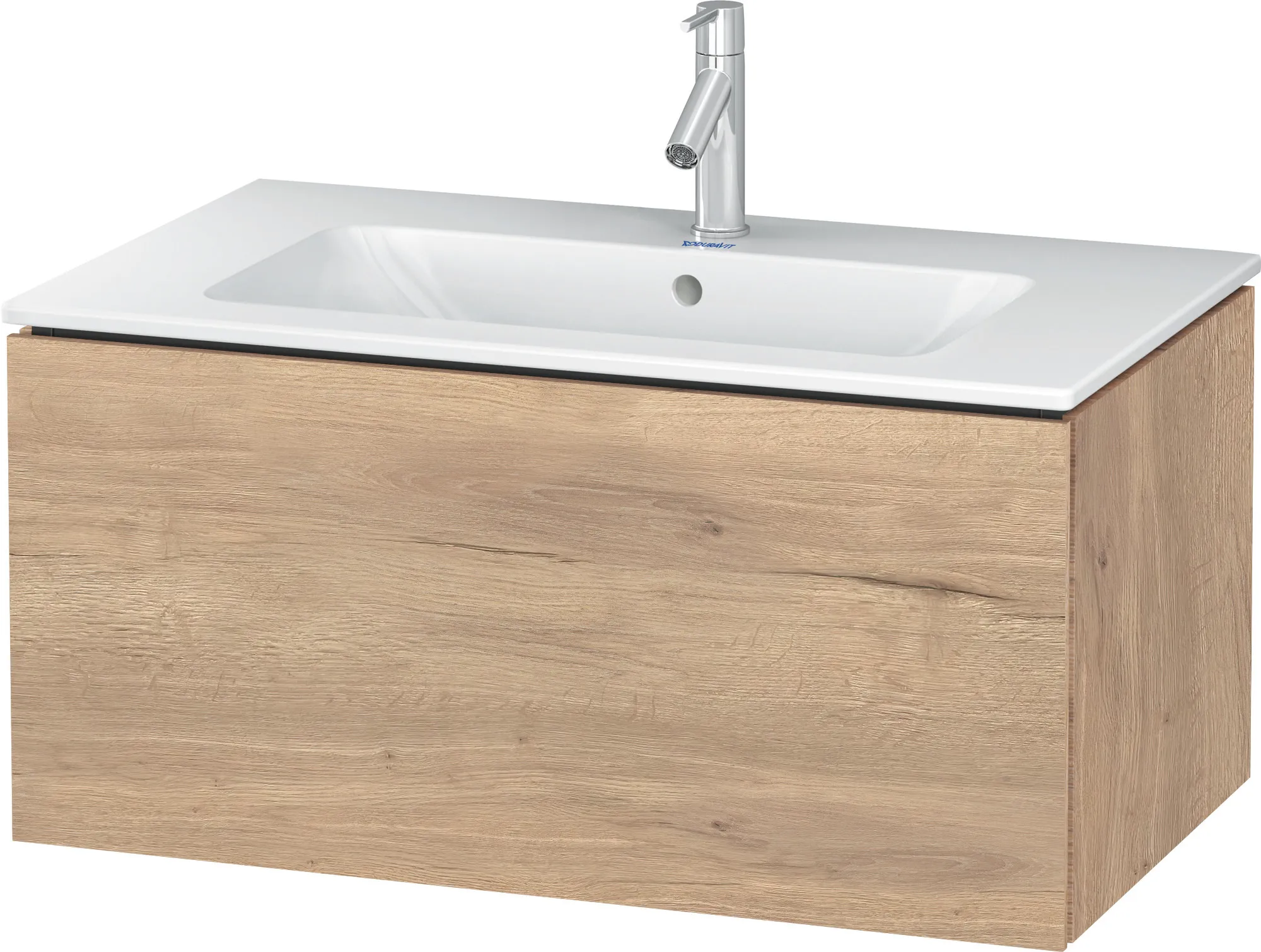 Duravit Waschtischunterschrank wandhängend „L-Cube“ 82 × 40 × 48,1 cm Eiche Marmoriert