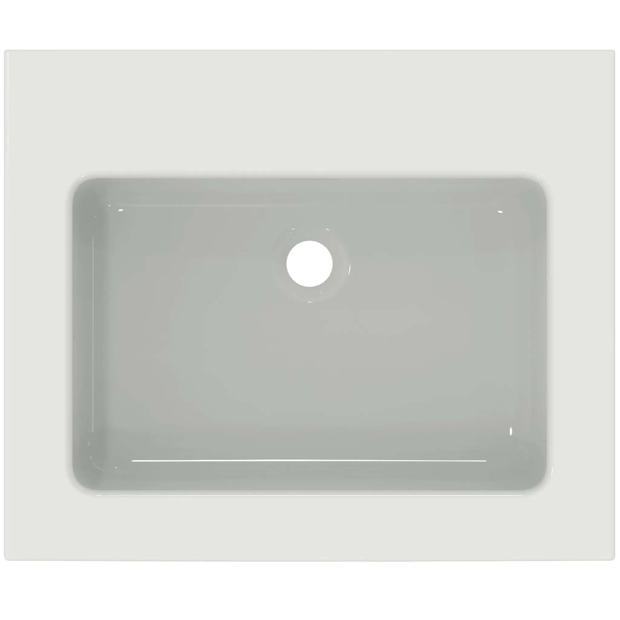 Waschbecken „Extra“ 61 × 51 × 15 cm in Weiß Waschbecken „Extra“ 61 × 51 × 15 cm in Weiß