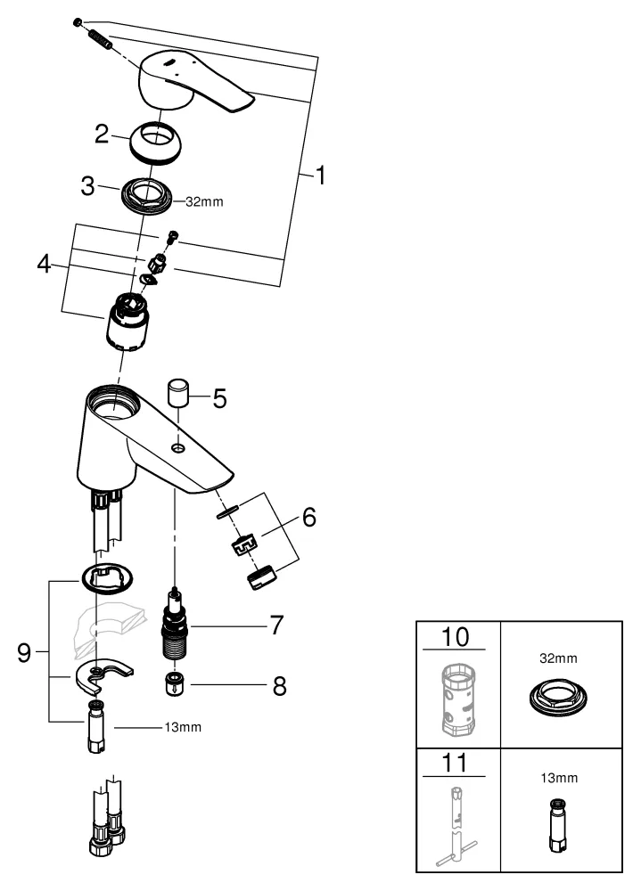 Wannenarmatur „Eurosmart“ Ausladung 138 mm Wannenarmatur „Eurosmart“ Ausladung 138 mm