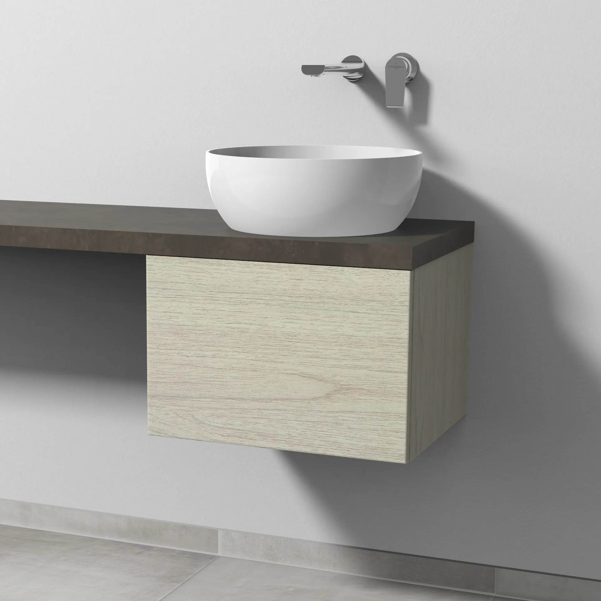 Sanipa Waschtischunterschrank „2morrow“ 500 × 340 × 420 mm in White Oak