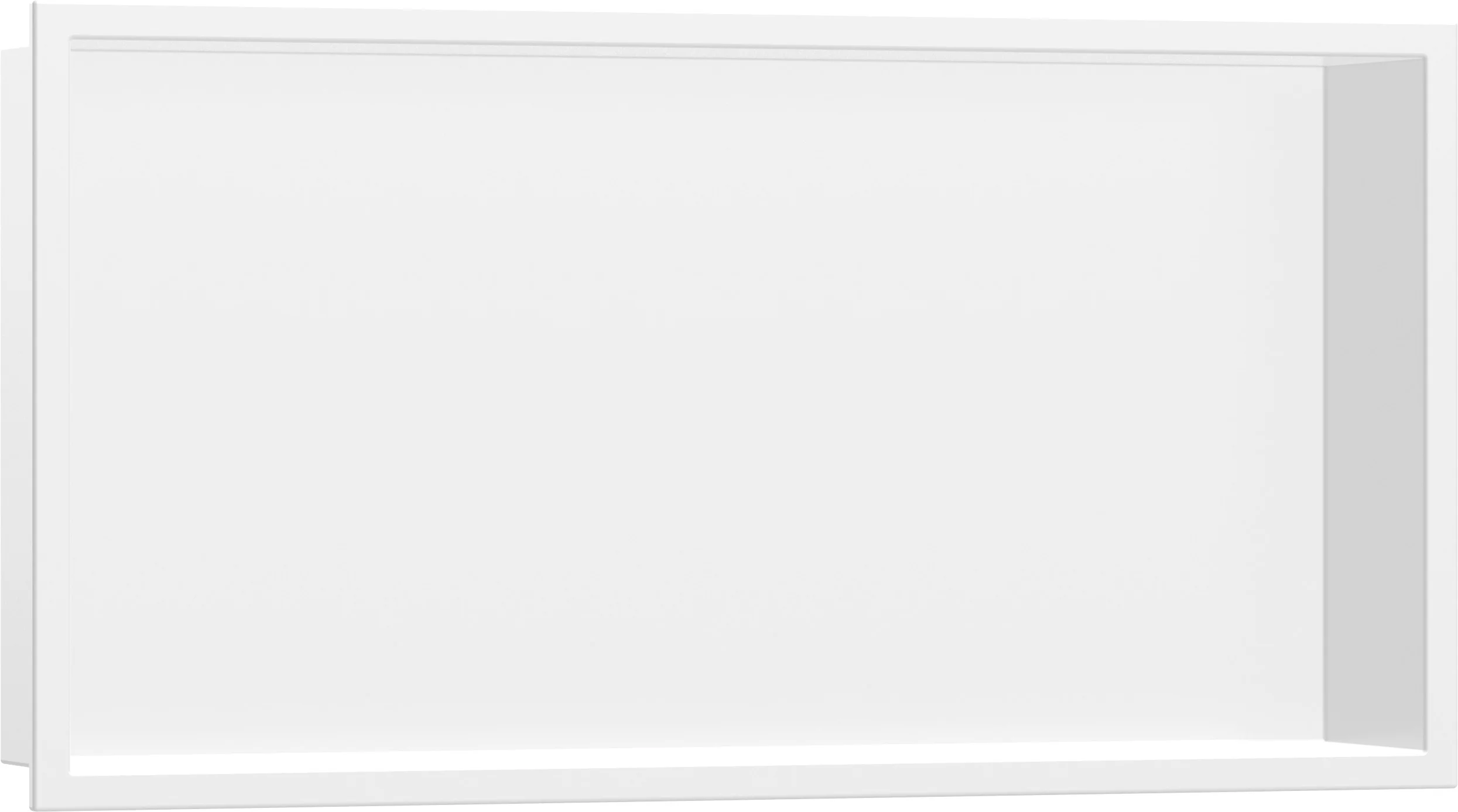 Hansgrohe XtraStoris Original Wandnische mit Rahmen, 300 x 600 x 100 mm, pulverbeschichtet Edelstahl, Mattweiß