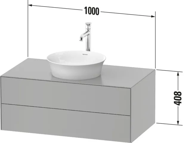 Duravit Waschtischunterschrank wandhängend „White Tulip“ 100 × 40,8 × 55 cm Duravit Waschtischunterschrank wandhängend „White Tulip“ 100 × 40,8 × 55 cm