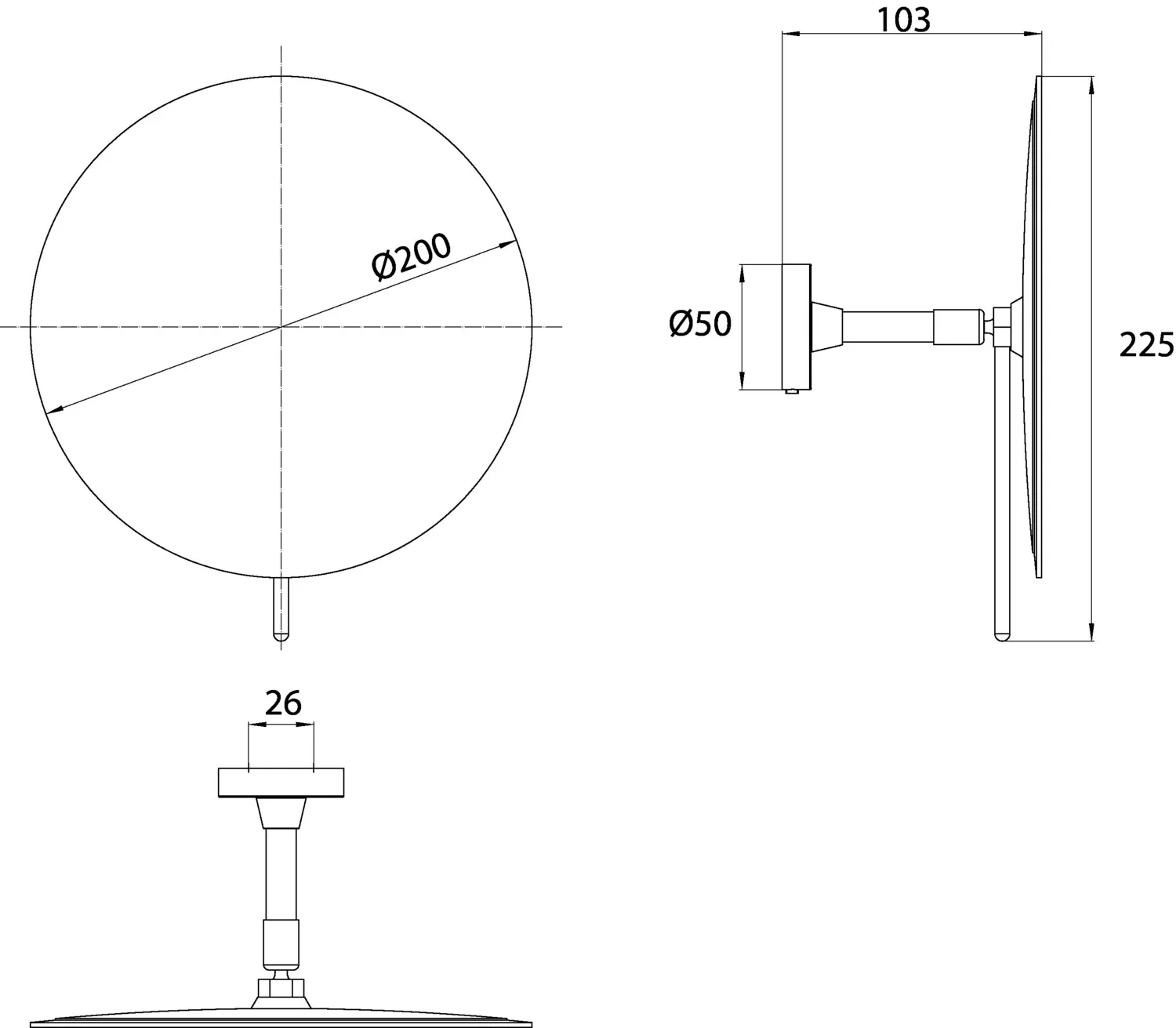 emco Kosmetikspiegel „round“ Rund in schwarz emco Kosmetikspiegel „round“ Rund in schwarz