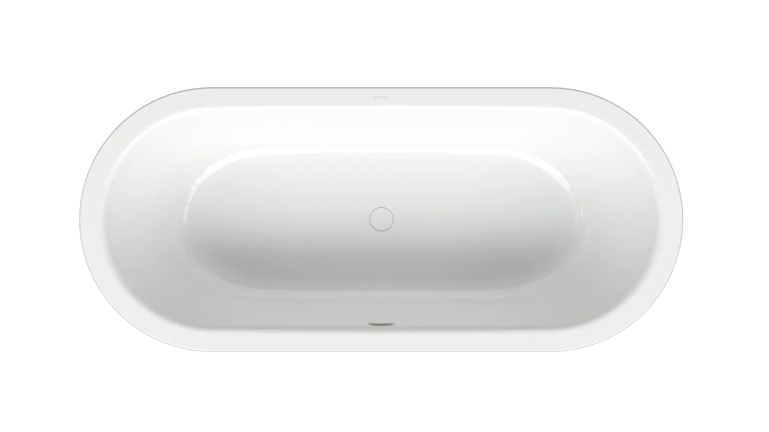 BetteStarlet Flair Oval Badewanne, weiß, 1780 x 780 mm, Einbau, 2-Sitzer, glasierter Titan-Stahl