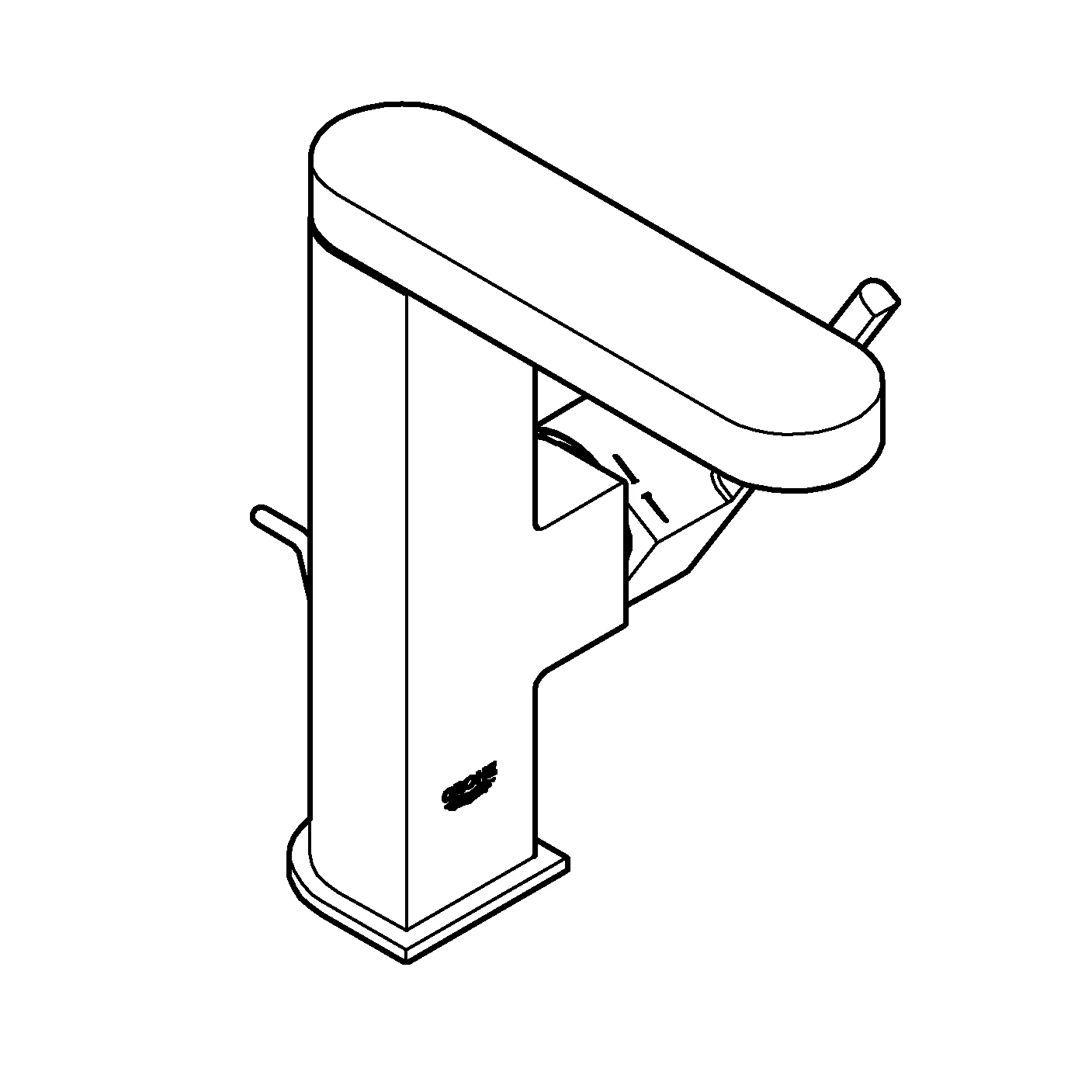 Einhand-Waschtischbatterie Plus 23871_3, M-Size, Einlochmontage, Zugstangen-Ablaufgarnitur 1 1/4″, chrom