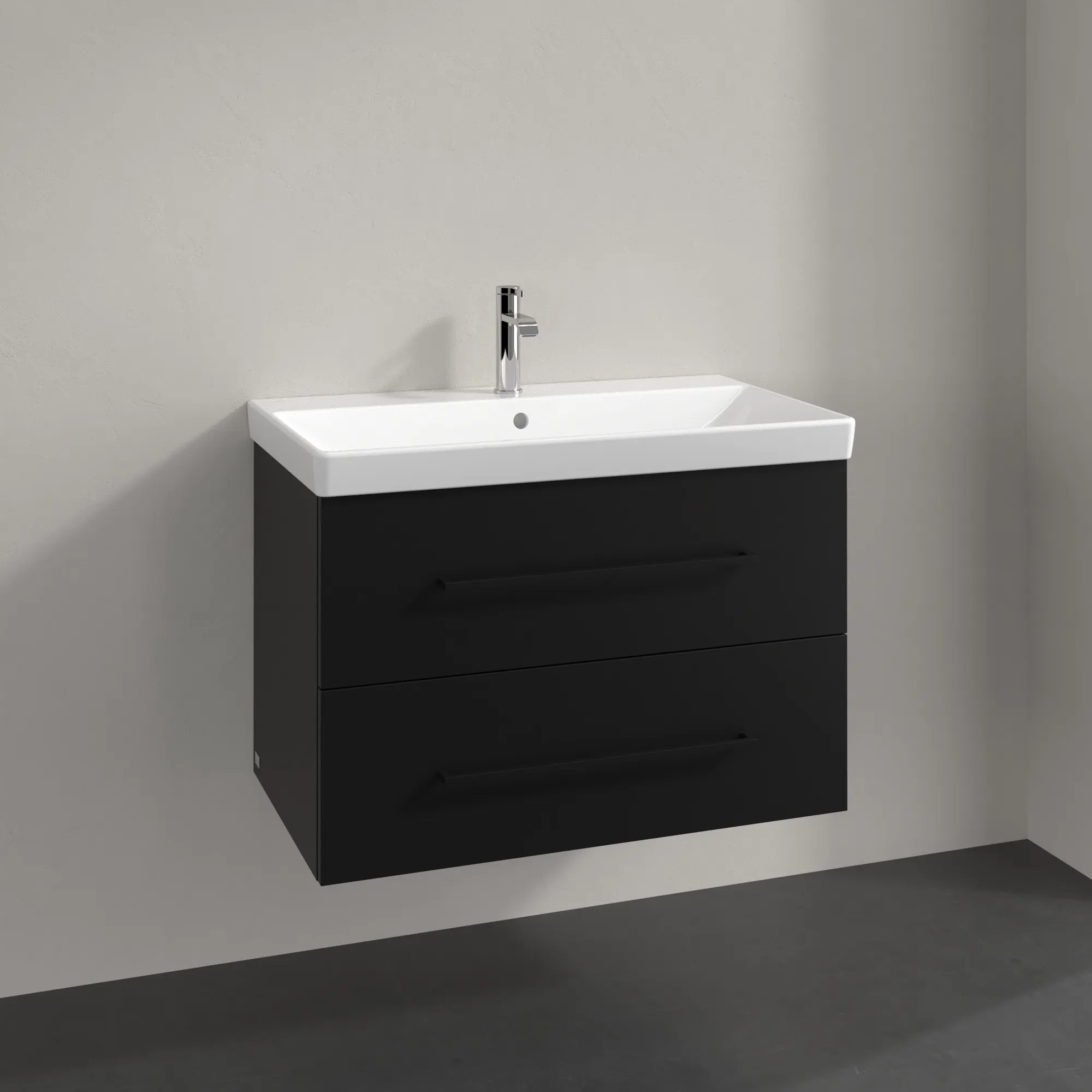 Villeroy & Boch Waschtischunterschrank „Avento“ für Schrankwaschtisch 780 × 514 × 452 mm Volcano Black, Soft Closing Villeroy & Boch Waschtischunterschrank „Avento“ für Schrankwaschtisch 780 × 514 × 452 mm Volcano Black, Soft Closing
