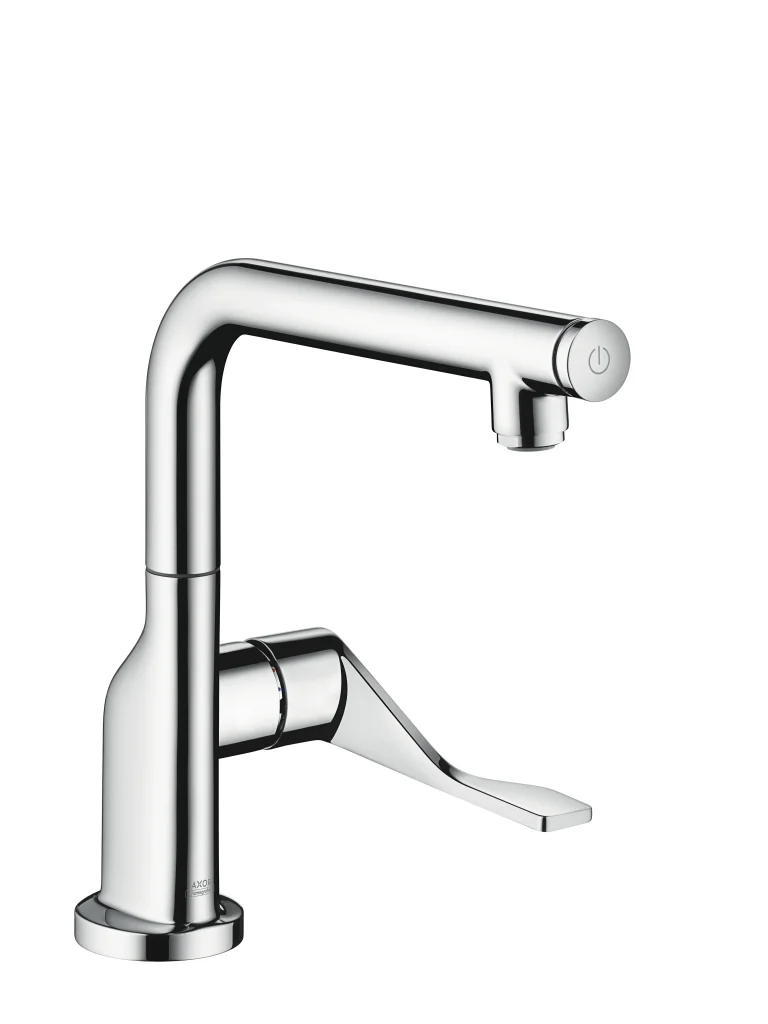 Hansgrohe AXOR Citterio Einhebel-Küchenmischer Select 230 Chrom, Schwenkbereich einstellbar in 3 Stufen auf 110°, 150° oder 360°, Normalstrahl, Select-Knopf zum komfortablen An- und Abstellen des Wasserstrahls, maximale Durchflussmenge bei 3 bar: 9 l/min Hansgrohe AXOR Citterio Einhebel-Küchenmischer Select 230 Chrom, Schwenkbereich einstellbar in 3 Stufen auf 110°, 150° oder 360°, Normalstrahl, Select-Knopf zum komfortablen An- und Abstellen des Wasserstrahls, maximale Durchflussmenge bei 3 bar: 9 l/min