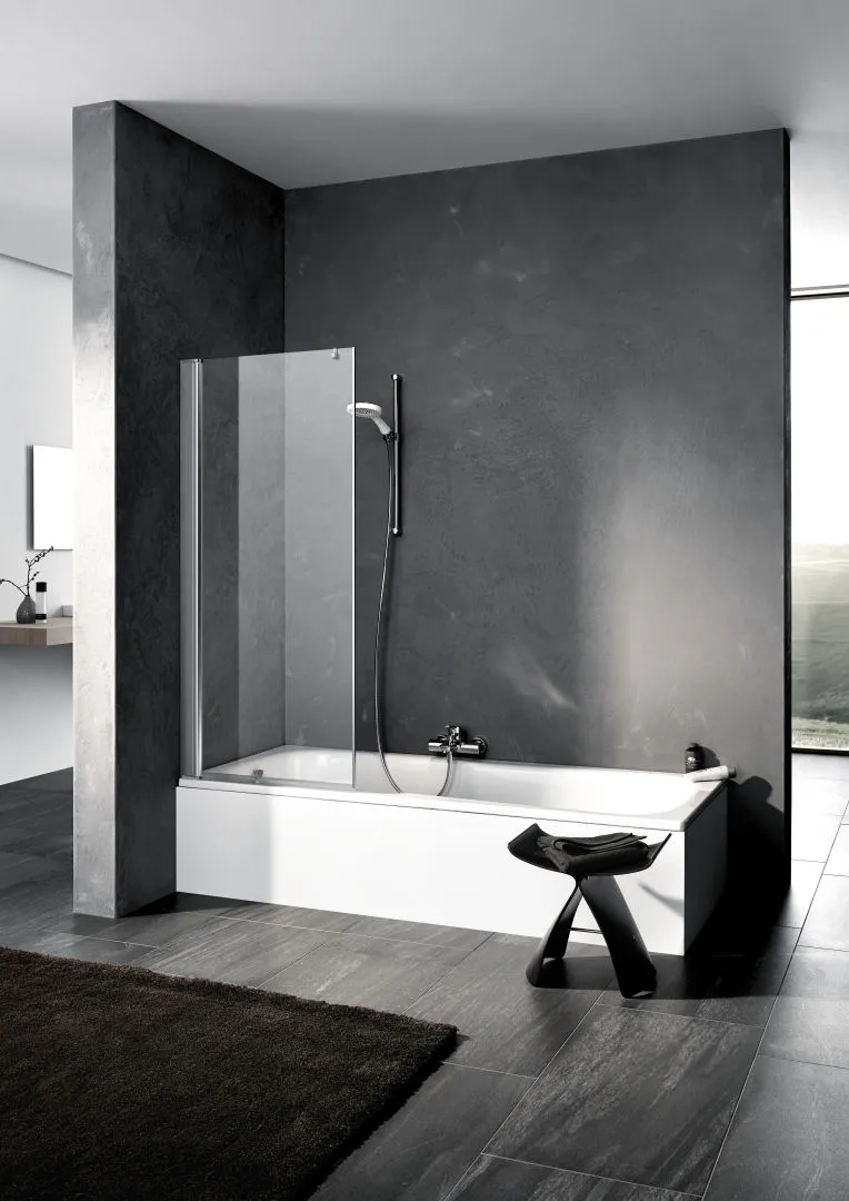 Kermi Duschtür Pendelflügel links „PEGA“ Glas Klar, Profile Silber Hochglanz, BV: 740 - 765 mm H: 1500 mm