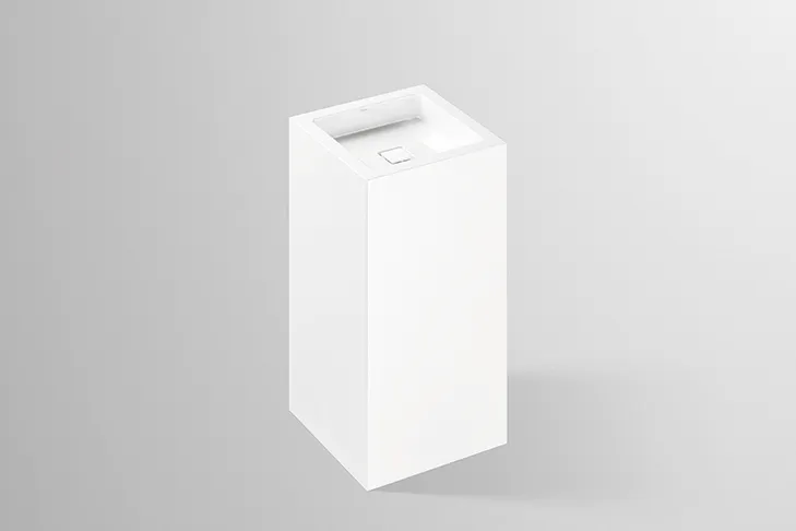 Waschbecken „Q-Serie“ 455 × 507 × 900 mm, mittig mit ProShield Waschbecken „Q-Serie“ 455 × 507 × 900 mm, mittig mit ProShield