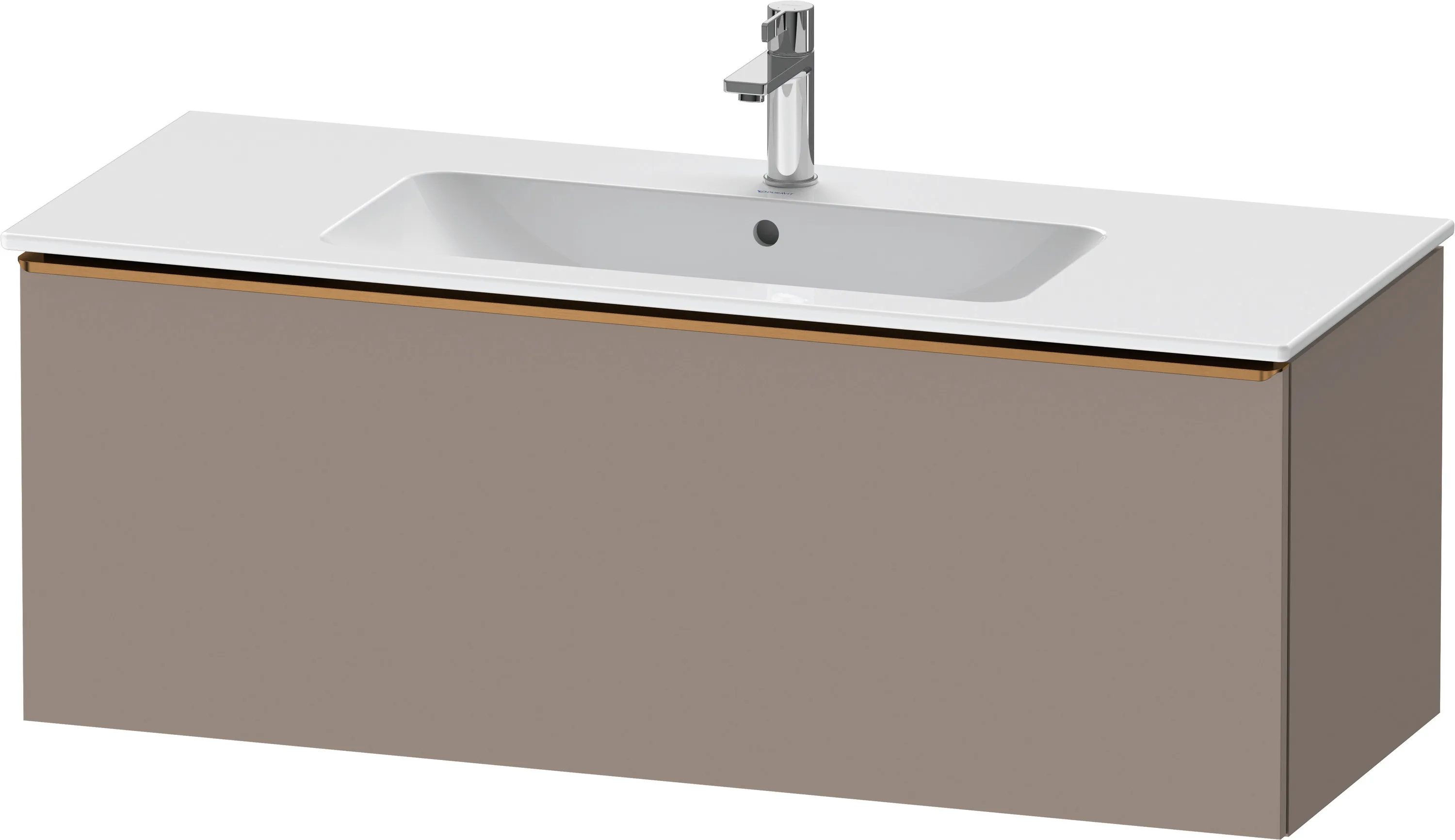 Duravit Waschtischunterschrank wandhängend „D-Neo“ 121 × 44 × 46,2 cm Basalt Matt