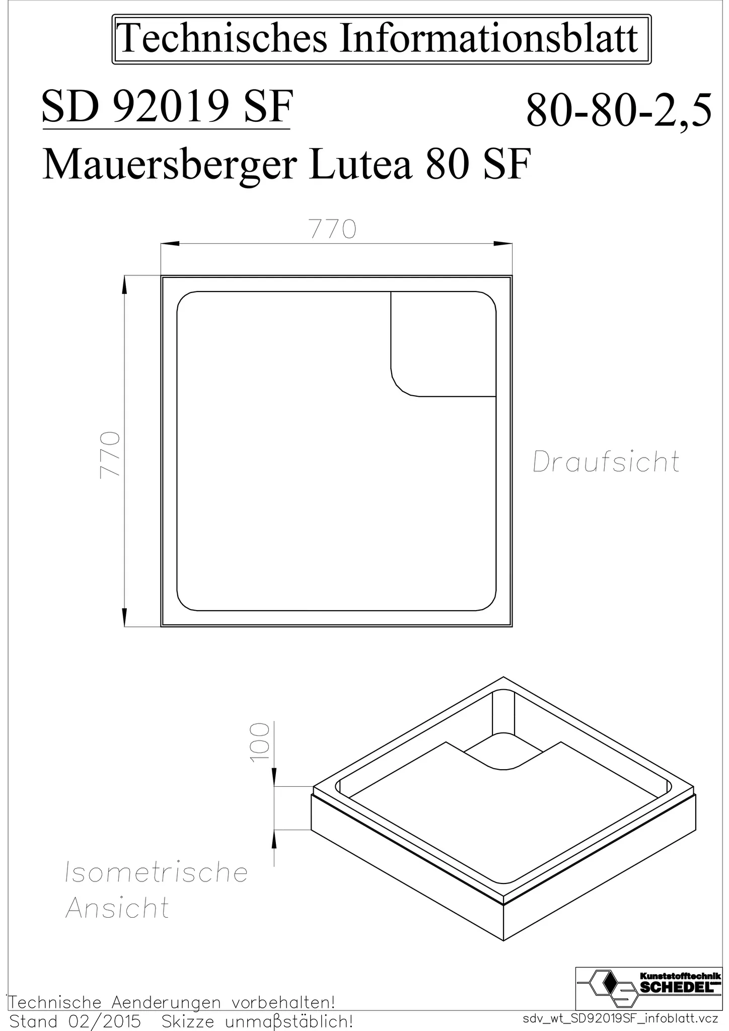 Mauersberger Styroporträger lutea 80/80 SF, 10cm