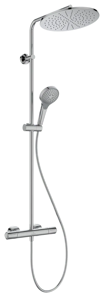 Villeroy & Boch Universal Showers Duschsystem, rund, Chrom, 325 x 586 x 1.221 mm, Wandmontage