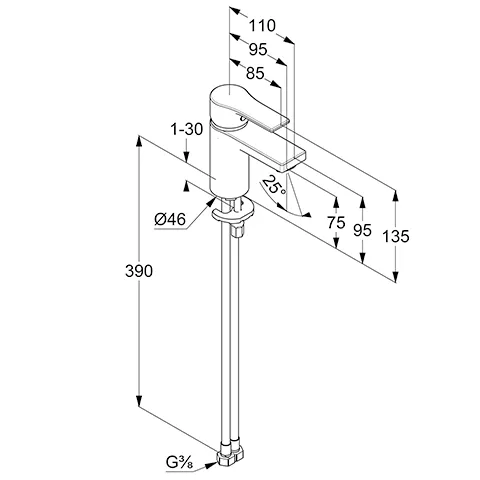 Kludi ZENTA SL Waschtisch-EHM 75mm 5,0 l Ablaufgarnitur ECO PLUS mattschwarz Kludi ZENTA SL Waschtisch-EHM 75mm 5,0 l Ablaufgarnitur ECO PLUS mattschwarz