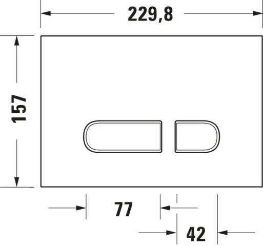 Duravit Betätigungsplatte „DuraSystemInstallationselemente“ 23 × 15,7 cm in