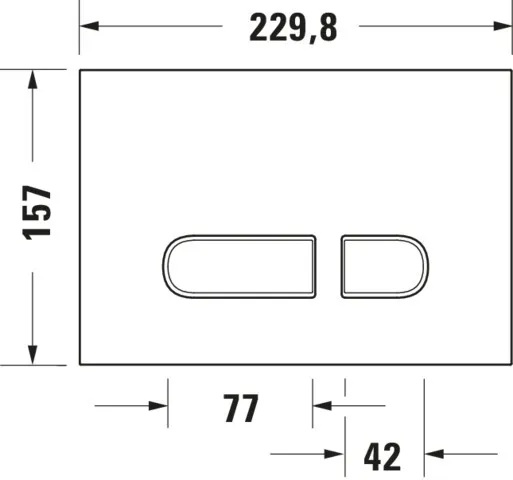 Duravit Betätigungsplatte „DuraSystemInstallationselemente“ 23 × 15,7 cm in Duravit Betätigungsplatte „DuraSystemInstallationselemente“ 23 × 15,7 cm in