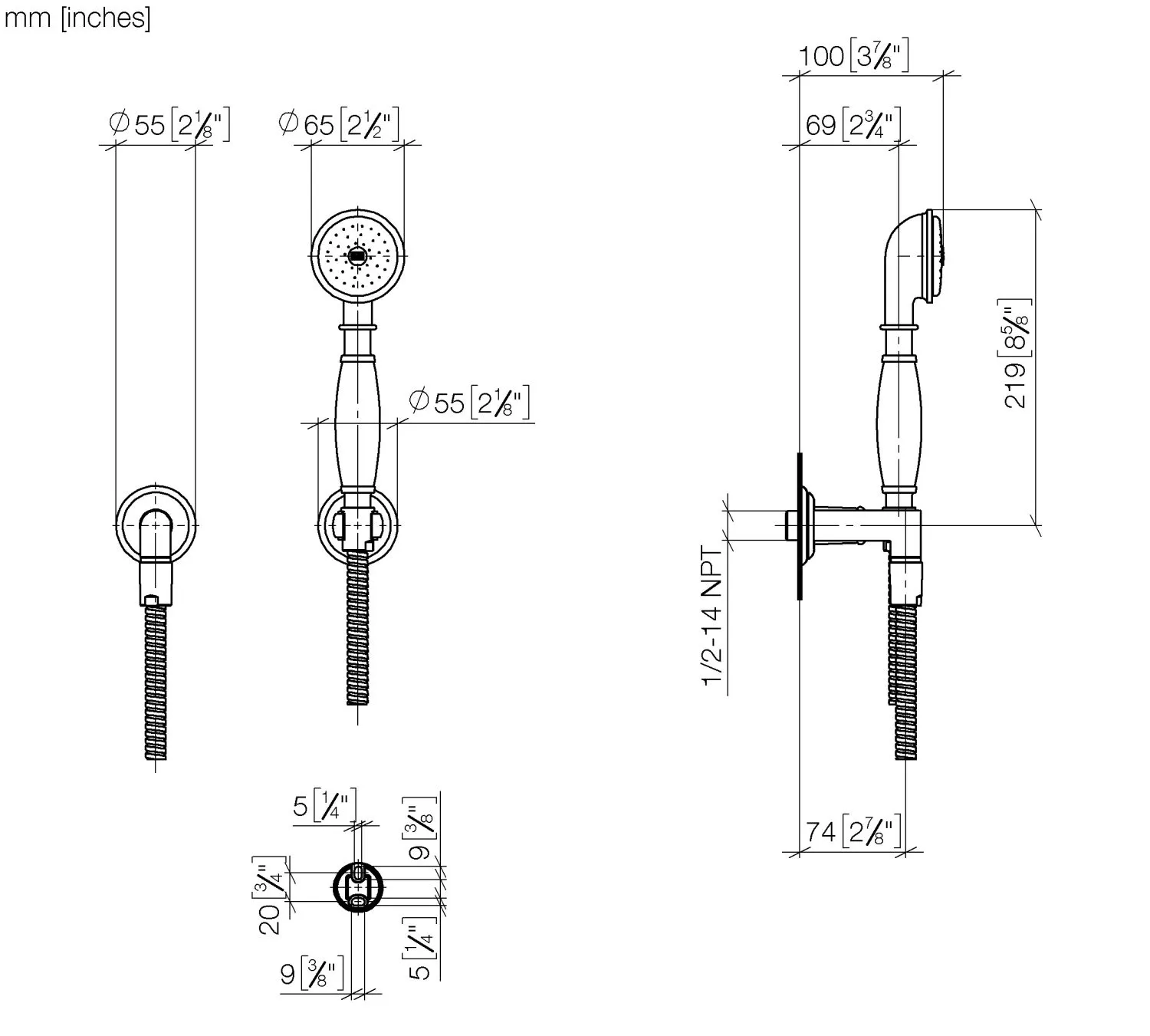 Schlauchbrausegarnitur mit Einzelrosetten MADISON Chrom 27803361 Schlauchbrausegarnitur mit Einzelrosetten MADISON Chrom 27803361