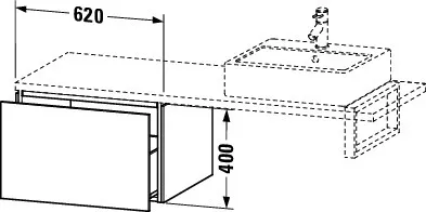 Duravit Unterschrank für Konsole „L-Cube“ 62 × 40 × 54,7 cm