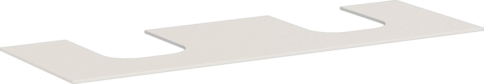 Hansgrohe Xevolos E Konsole Sandbeige Matt, 1.570 x 550 mm, mit 2 Ausschnitten für Aufsatzwaschtisch geschliffen