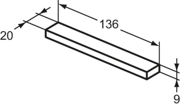 Ideal Standard Möbelgriff i.life 136mm Chrom Ideal Standard Möbelgriff i.life 136mm Chrom
