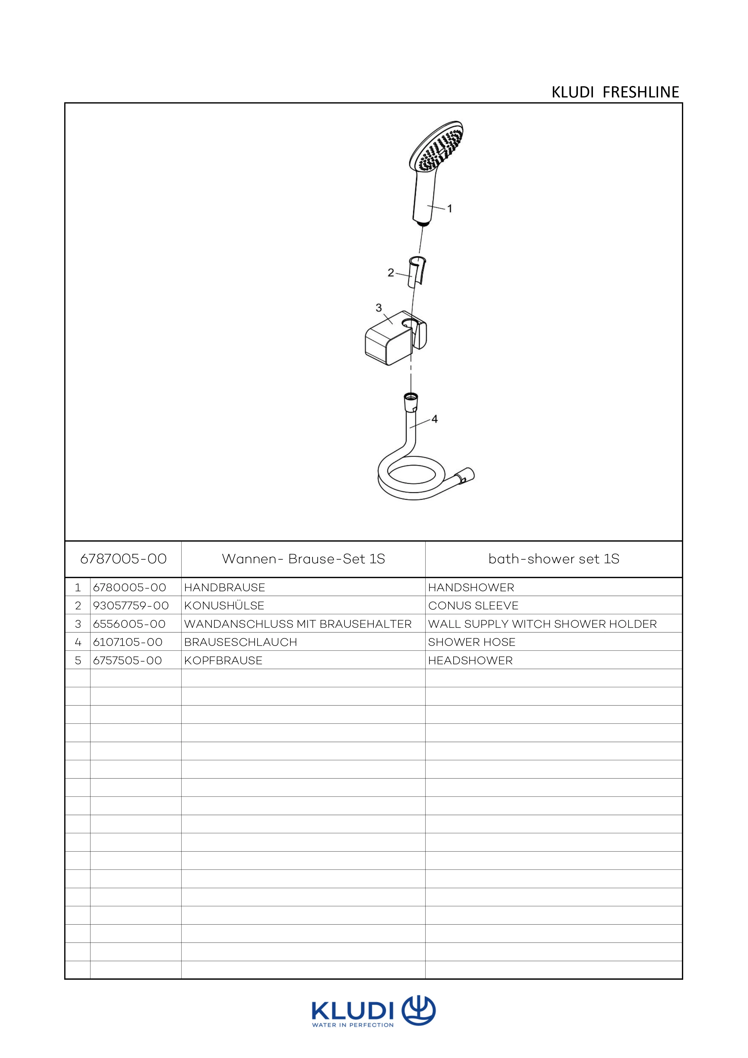 Handbrause „Freshline“ 21 l/min