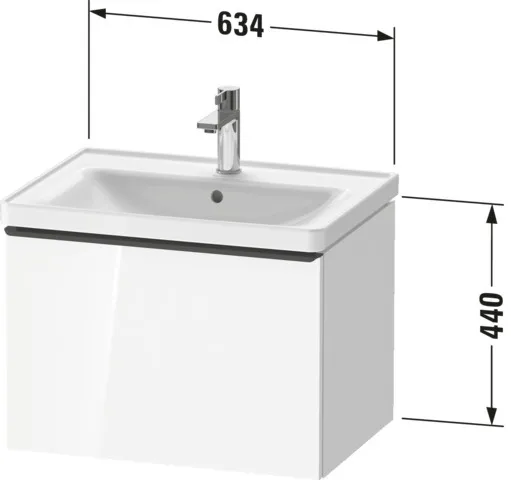 Duravit Waschtischunterschrank wandhängend „D-Neo“ 63,4 × 44 × 45,2 cm in Taupe Matt Duravit Waschtischunterschrank wandhängend „D-Neo“ 63,4 × 44 × 45,2 cm in Taupe Matt