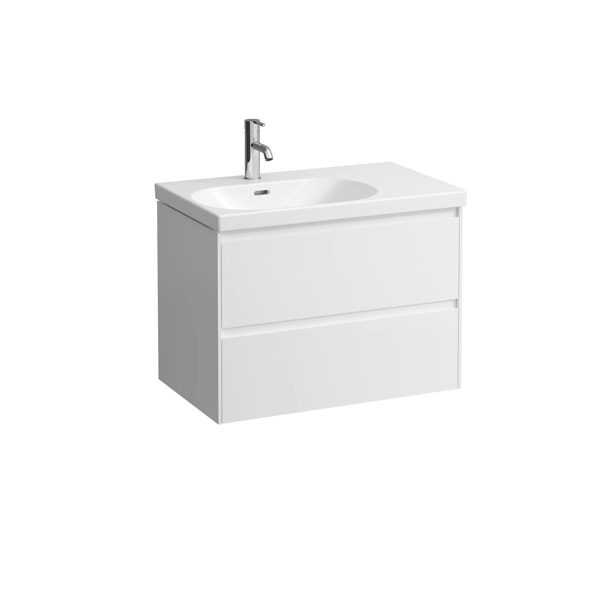 Waschtischunterbau LANI 442x750x515 mit 2 Schubladen integrierter Griffleiste Vollauszug und Soft-Close für Waschtisch LUA H817086 weiß matt Waschtischunterbau LANI 442x750x515 mit 2 Schubladen integrierter Griffleiste Vollauszug und Soft-Close für Waschtisch LUA H817086 weiß matt