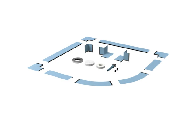 Bette Dichtsystem Pro für Viertelkreis-Duschwannen 120 × 15 cm Bette Dichtsystem Pro für Viertelkreis-Duschwannen 120 × 15 cm