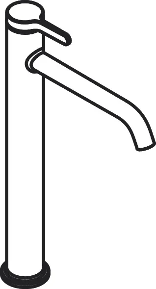 Hansgrohe AXOR One Einhebel-Waschtischmischer 260, Chrom, Ausladung 180 mm, Auslaufhöhe 255 mm, Hebelgriff, Normalstrahl, max. Durchfluss 5 l/min