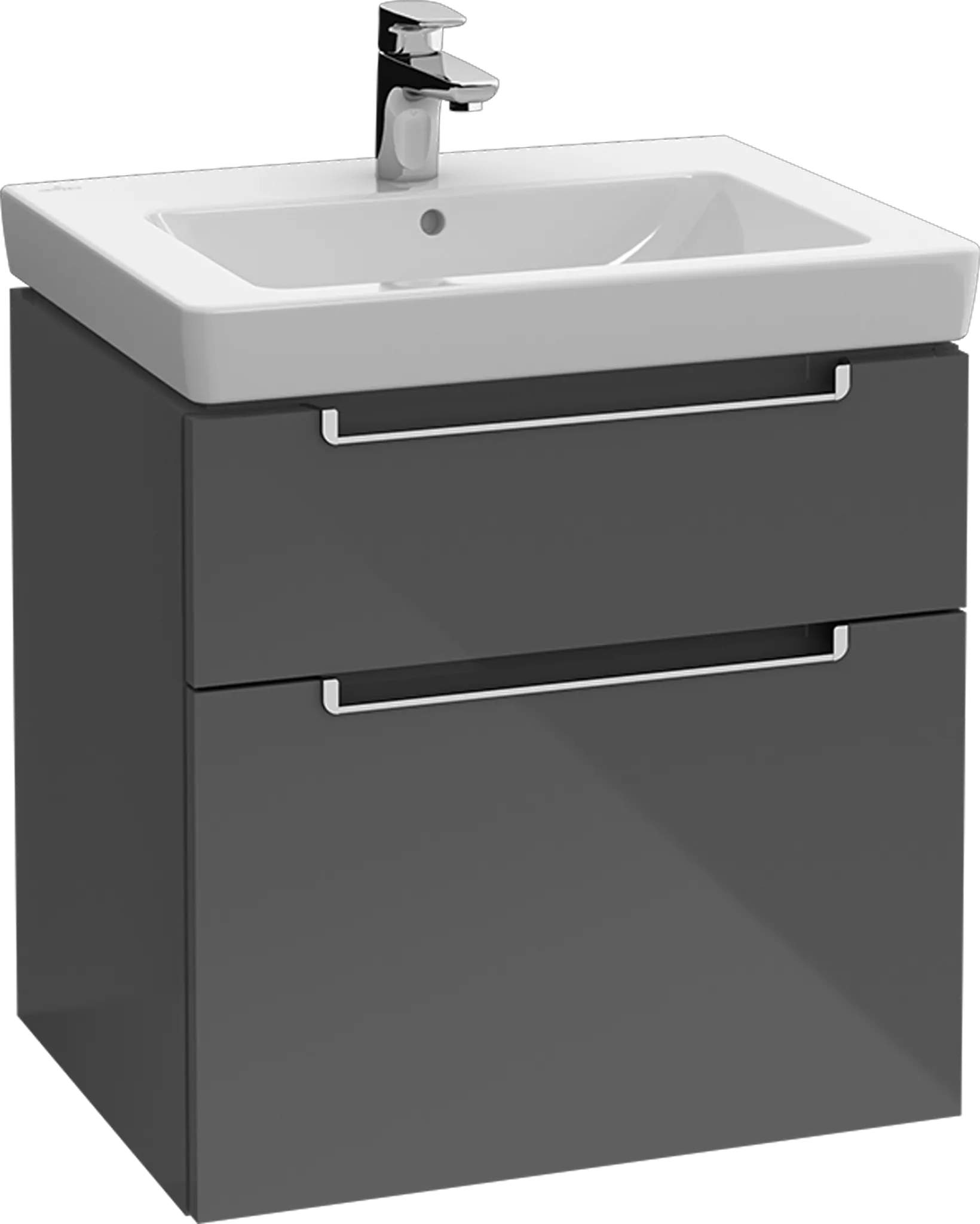 Villeroy & Boch Waschtischunterschrank „Subway 2.0“ 637 × 590 × 454 mm Taupe, für Becken mittig, ohne Beleuchtung