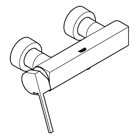 Einhand-Brausebatterie Plus 33577_3, Wandmontage, chrom Einhand-Brausebatterie Plus 33577_3, Wandmontage, chrom