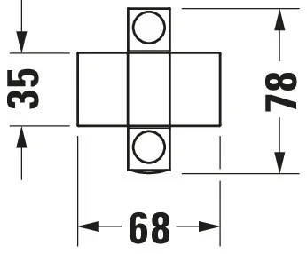 Duravit Handtuchhalter zweiarmig „Karree“, Befestigung sichtbar, 2-armig 45 × 45 × 7,5 × 6,8 cm Duravit Handtuchhalter zweiarmig „Karree“, Befestigung sichtbar, 2-armig 45 × 45 × 7,5 × 6,8 cm