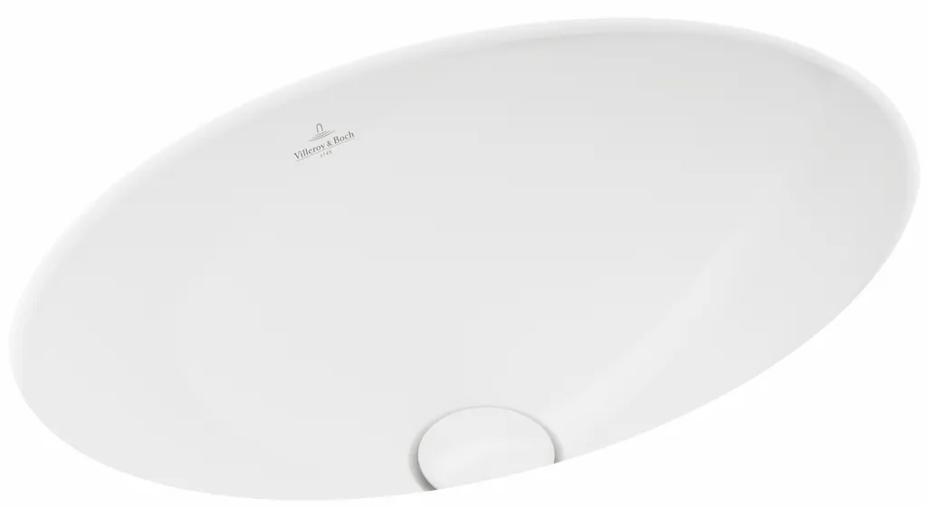 Villeroy & Boch Unterbauwaschtisch aus TitanCeram „Loop & Friends“ 505 × 360 × 185 mm, ohne Hahnlochbohrung in Weiß Alpin Villeroy & Boch Unterbauwaschtisch aus TitanCeram „Loop & Friends“ 505 × 360 × 185 mm, ohne Hahnlochbohrung in Weiß Alpin