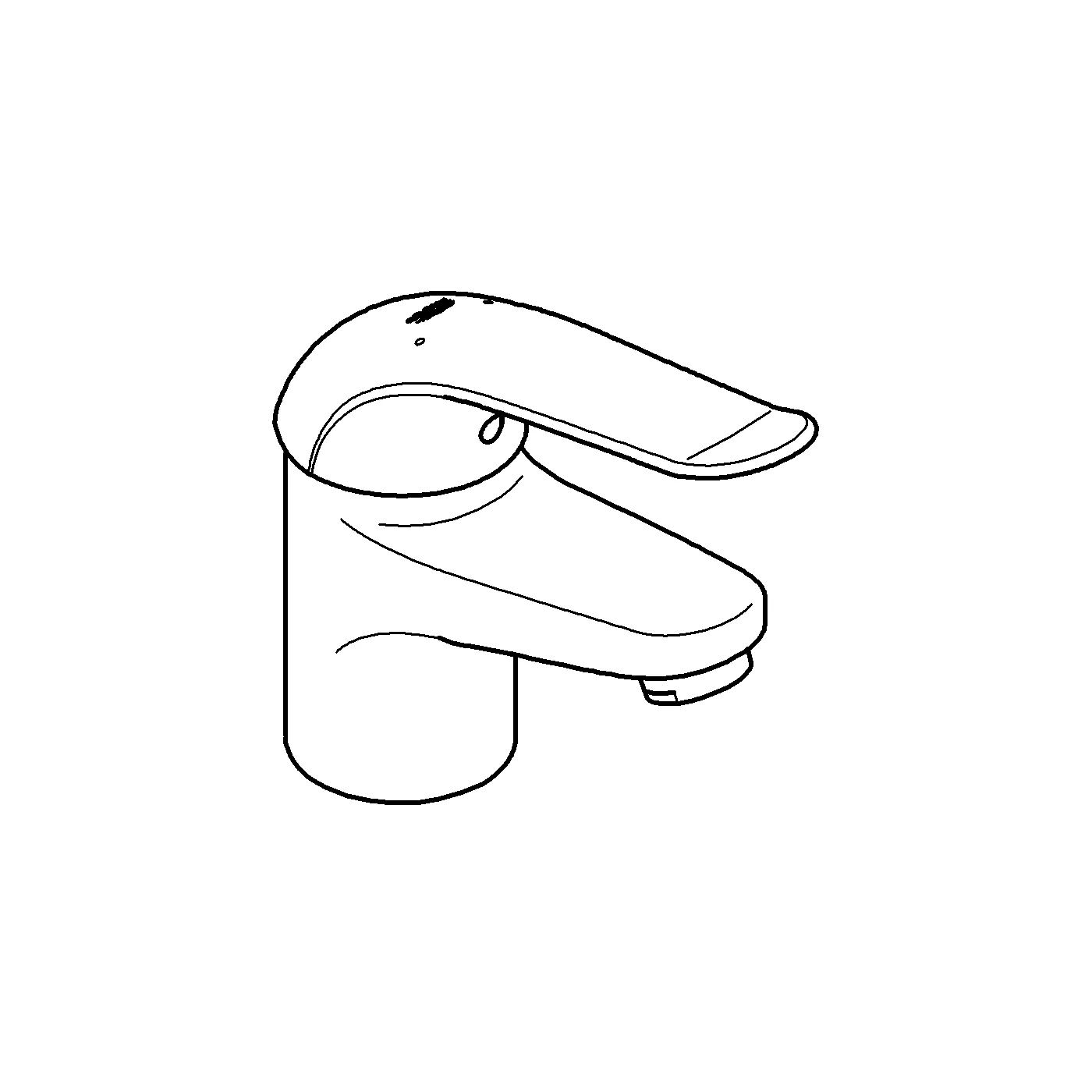 Einhand-Waschtischbatterie Euroeco Special 32762, Einlochmontage, glatter Körper, 35 mm Keramikkartusche, Hebellänge 120 mm, chrom Einhand-Waschtischbatterie Euroeco Special 32762, Einlochmontage, glatter Körper, 35 mm Keramikkartusche, Hebellänge 120 mm, chrom