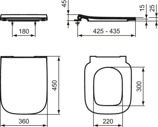 Ideal Standard WC-Sitz „i.lifeB“ in Weiß