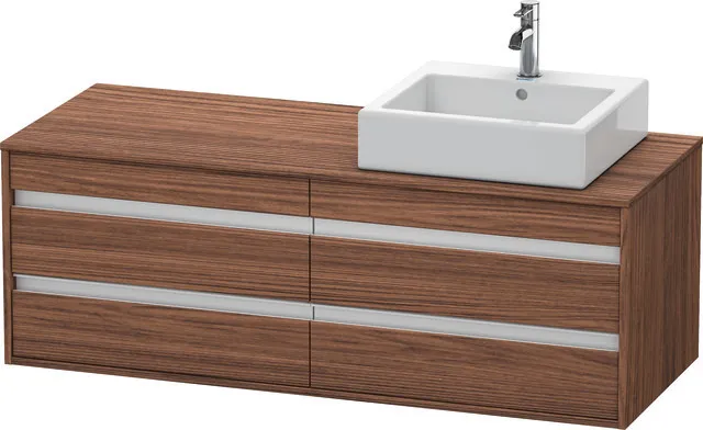 Duravit Waschtischunterschrank wandhängend „Ketho“ 140 × 49,6 × 55 cm Nussbaum Dunkel Duravit Waschtischunterschrank wandhängend „Ketho“ 140 × 49,6 × 55 cm Nussbaum Dunkel