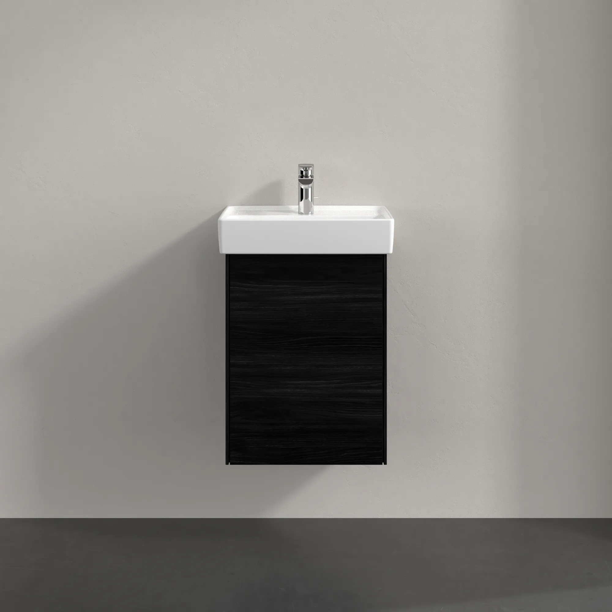 Villeroy & Boch Waschbeckenunterschrank Collaro C00500, Eckig Black Oak, 410x344 mm, Höhe 546 mm, mit SoftClosing und Fachboden Villeroy & Boch Waschbeckenunterschrank Collaro C00500, Eckig Black Oak, 410x344 mm, Höhe 546 mm, mit SoftClosing und Fachboden