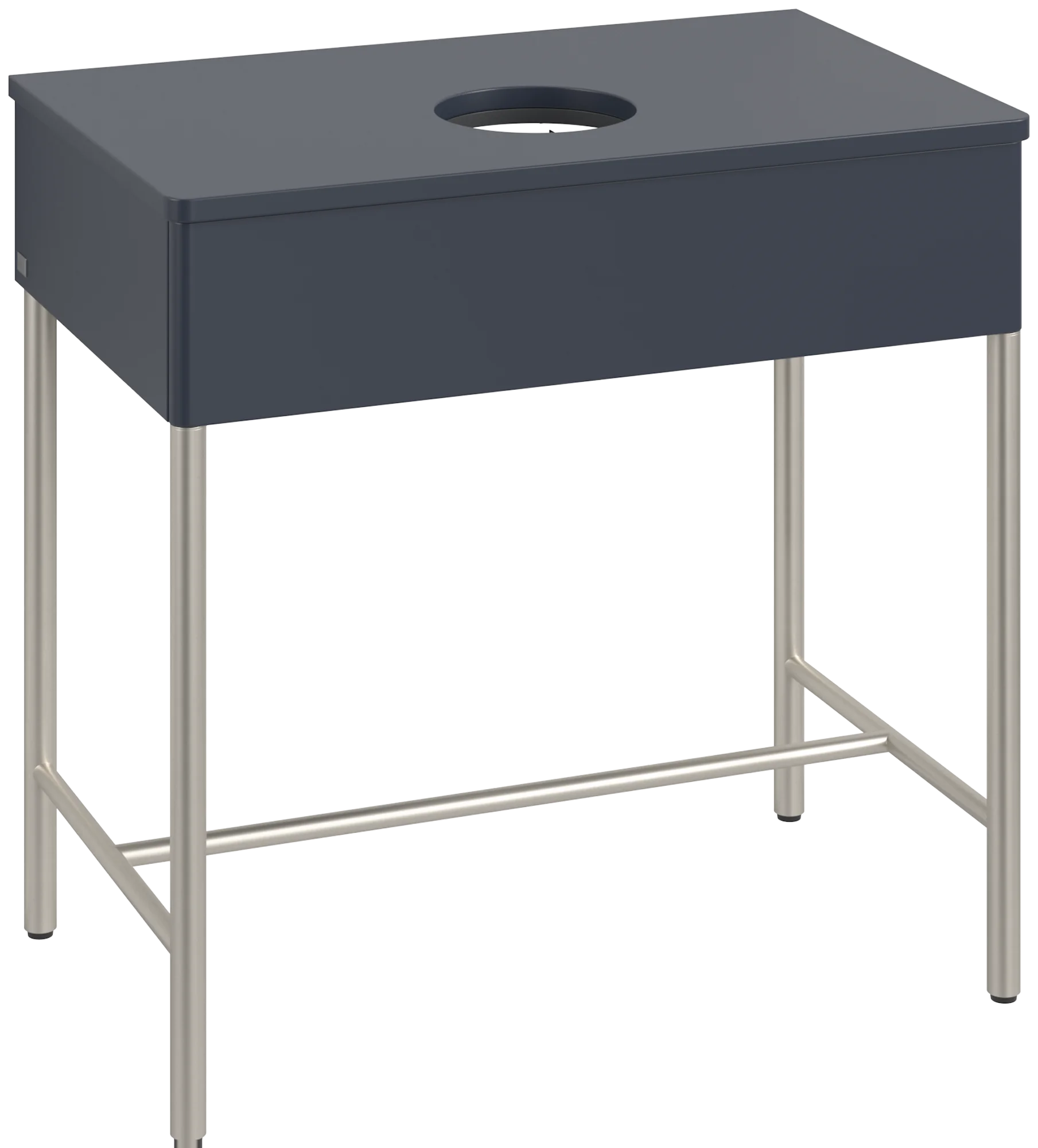 Villeroy & Boch Waschbeckenunterschrank Artis, Eckig, Midnight Blue Matt Lacquer, 800x782x500 mm, mit Metallgestell und Push-to-open Funktion Villeroy & Boch Waschbeckenunterschrank Artis, Eckig, Midnight Blue Matt Lacquer, 800x782x500 mm, mit Metallgestell und Push-to-open Funktion
