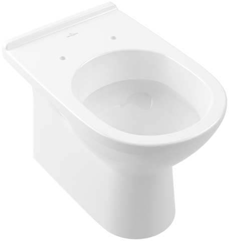Tiefspül-WC O.novo 565710, 360 x 560 x 400 mm, Oval, bodenstehend, Abgang waagerecht, Weiß Alpin