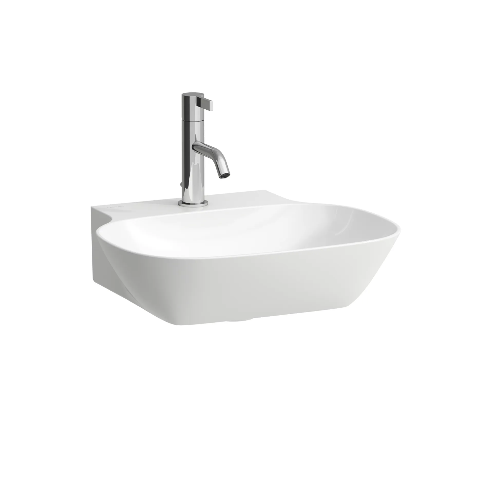 Handwaschbecken INO 450x410x145 1 Hahnloch mit Überlauf weiß
