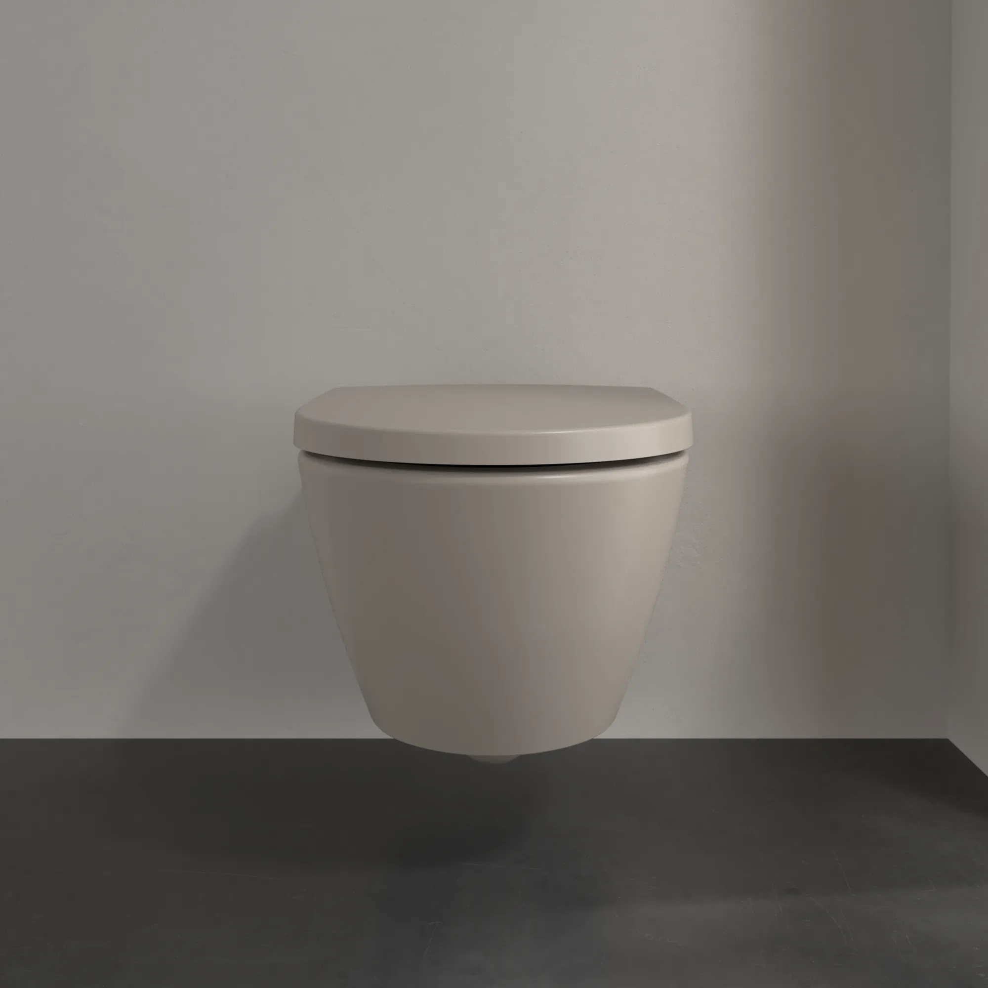 Wand-Tiefspül-WC DirectFlush „Subway 2.0“ 37 × 36,5 × 56 cm in Almond, ohne Spülrand, Abgang waagerecht