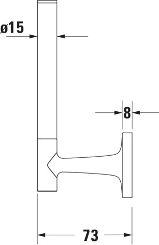 Starck T Ersatzrollenhalter, 50x50x152 mmcl