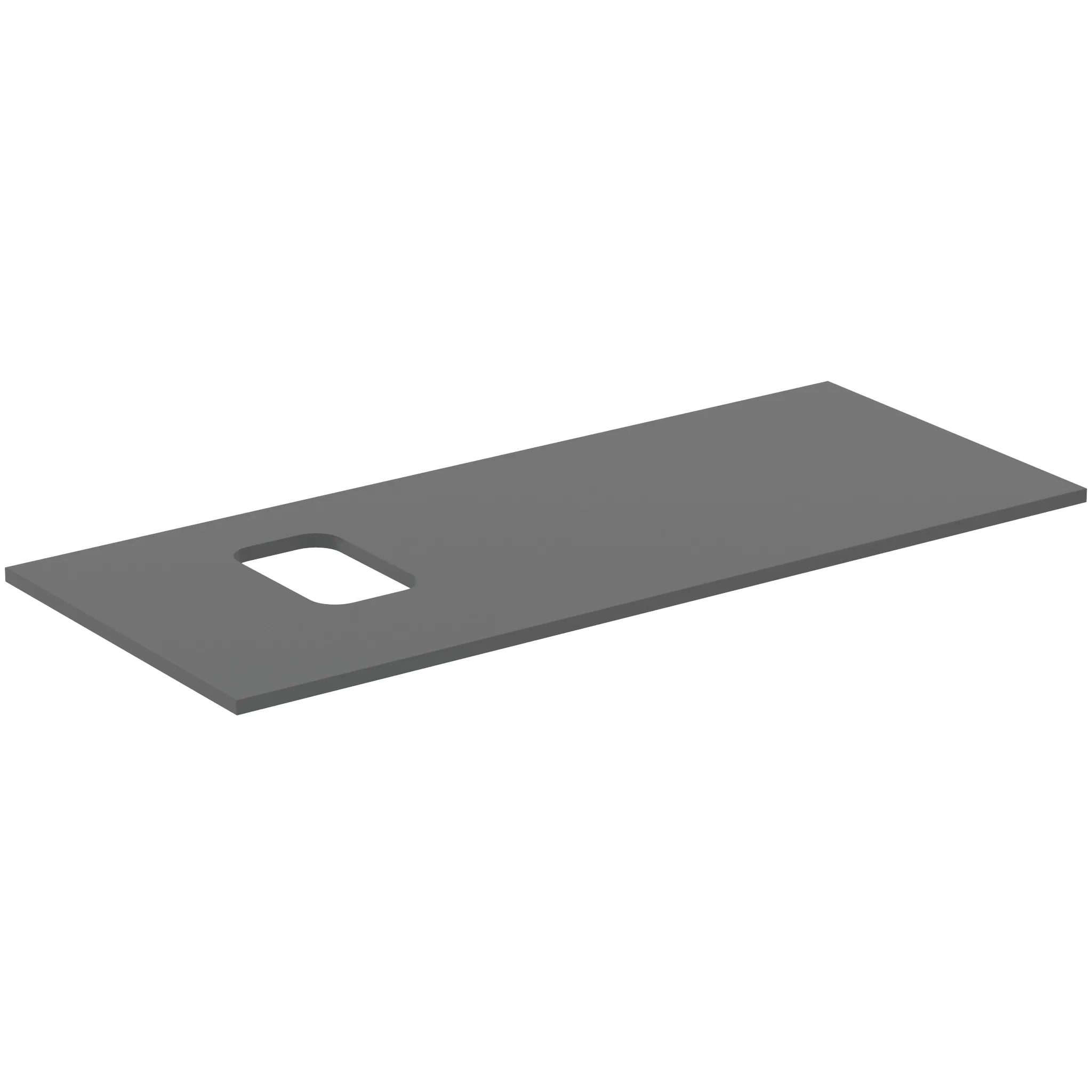 Waschtischplatte i.life B Ausschnitt links für eine Schale 1202x507x18mm Weiß matt
