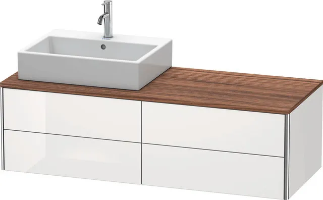 Duravit Waschtischunterschrank wandhängend „XSquare“ 140 × 40 × 54,8 cm Weiß Hochglanz