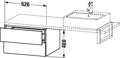 Duravit Unterschrank für Konsole „L-Cube“ 62 × 40 × 54,7 cm Mediterrane Eiche Duravit Unterschrank für Konsole „L-Cube“ 62 × 40 × 54,7 cm Mediterrane Eiche