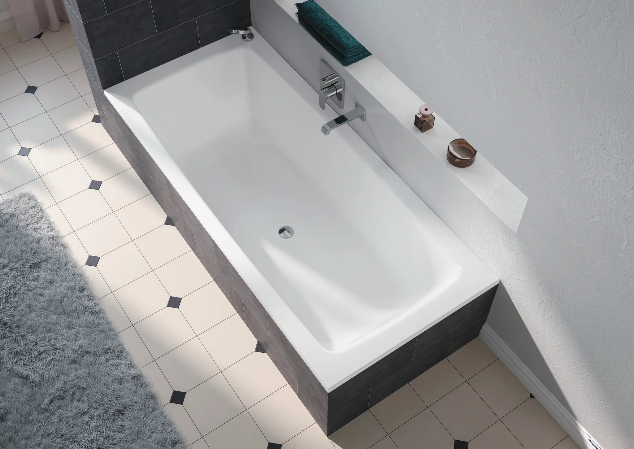 Kaldewei CAYONO DUO Badewanne, 1800x800 mm, bahamabeige, mit Griffloch, Antislip