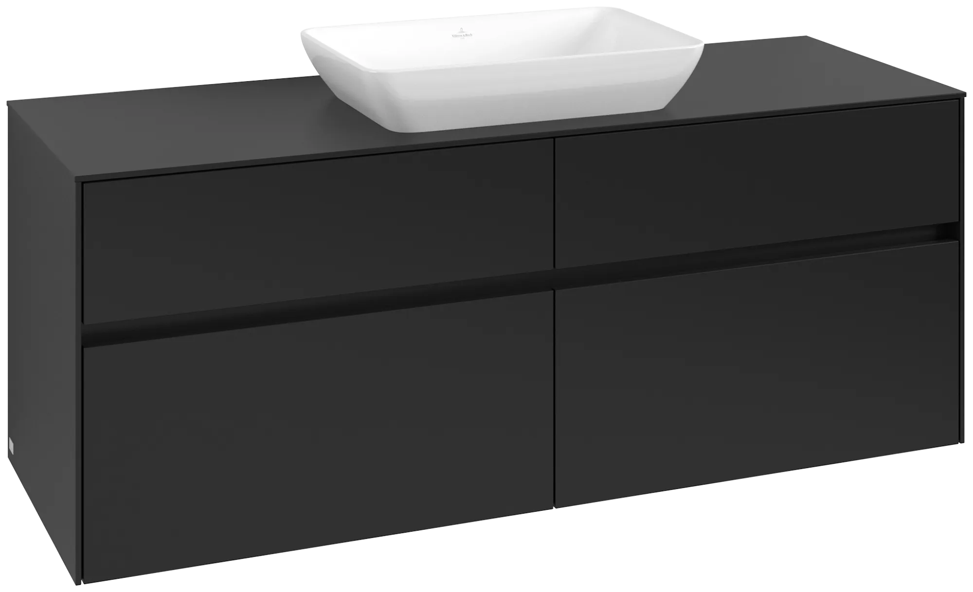 Villeroy & Boch Collaro Waschbeckenunterschrank C11600, 1400 x 548 x 500 mm, Volcano Black