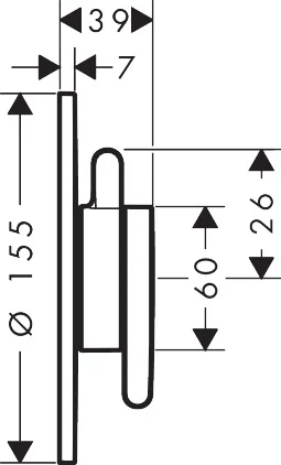 Hansgrohe AXOR One Mischer Unterputz, Chrom, 1 Verbraucher, flache Rosette, max. Durchflussmenge 29,5 l/min bei 3 bar, Geräuschgruppe I, Durchflussklasse B