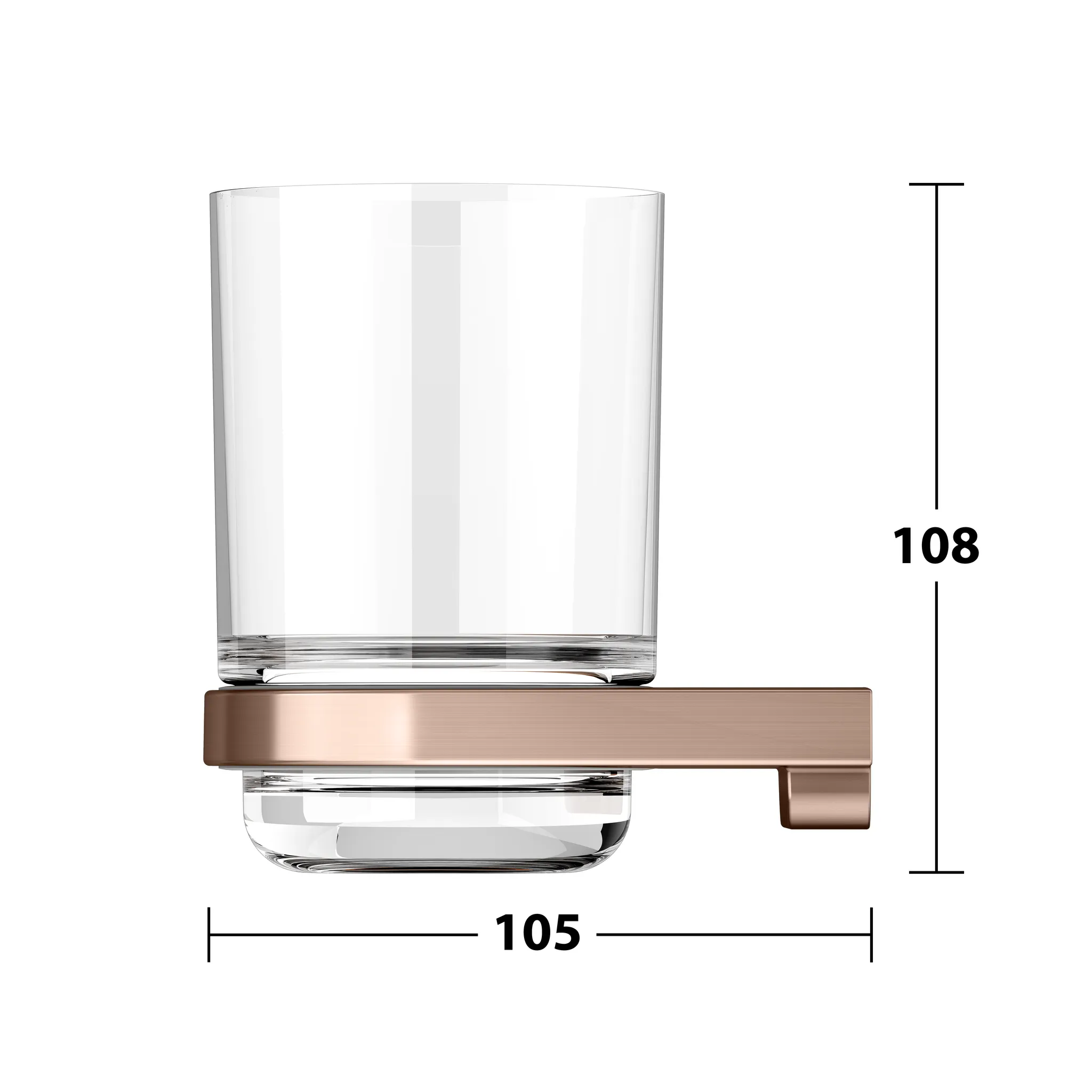 Collection Moll Glashalter Rotgold gebürstet Collection Moll Glashalter Rotgold gebürstet